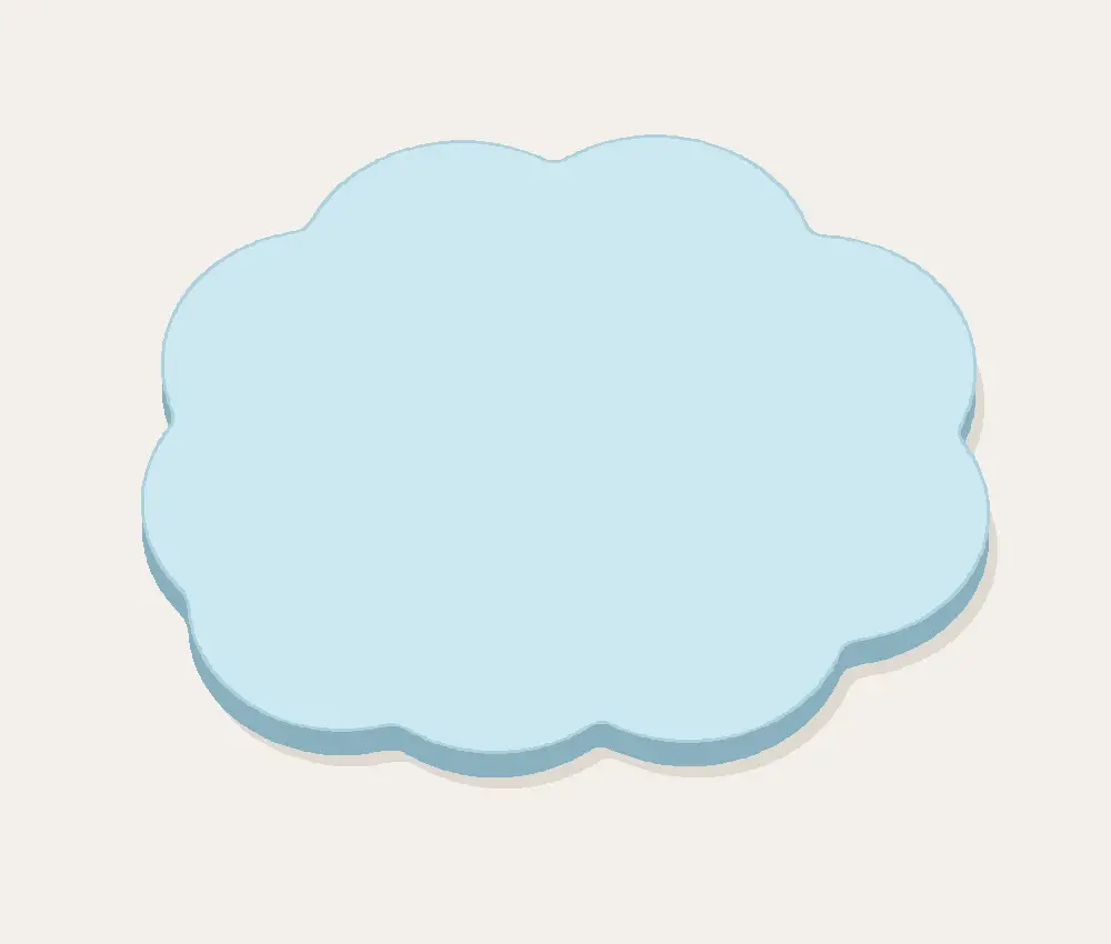 Cloud Coaster — Soft Cloud-Shaped Mug & Cup Mat — modelo 3D