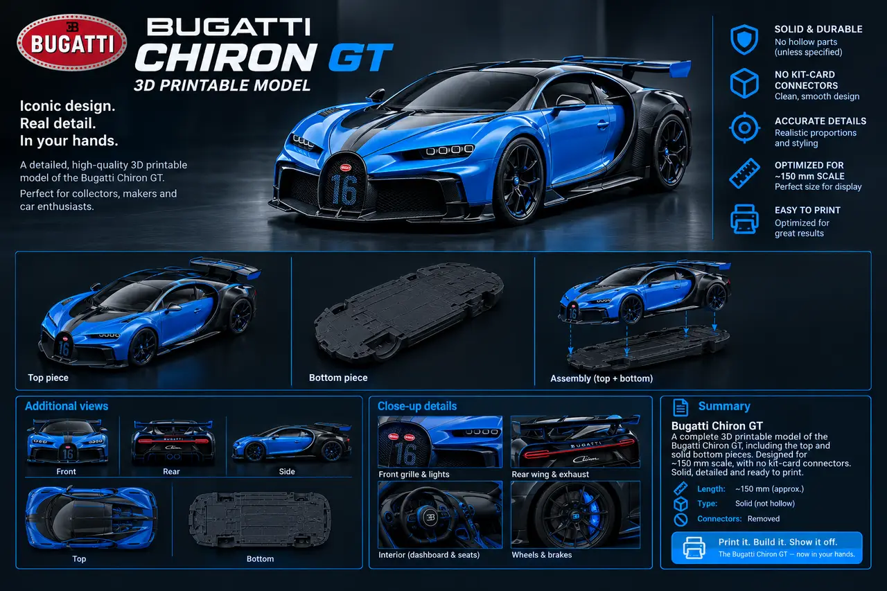 Bugatti Chiron — modelo 3D