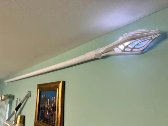 Gandalf White Staff with Larger / Easier to Assemble Pieces — modelo 3D