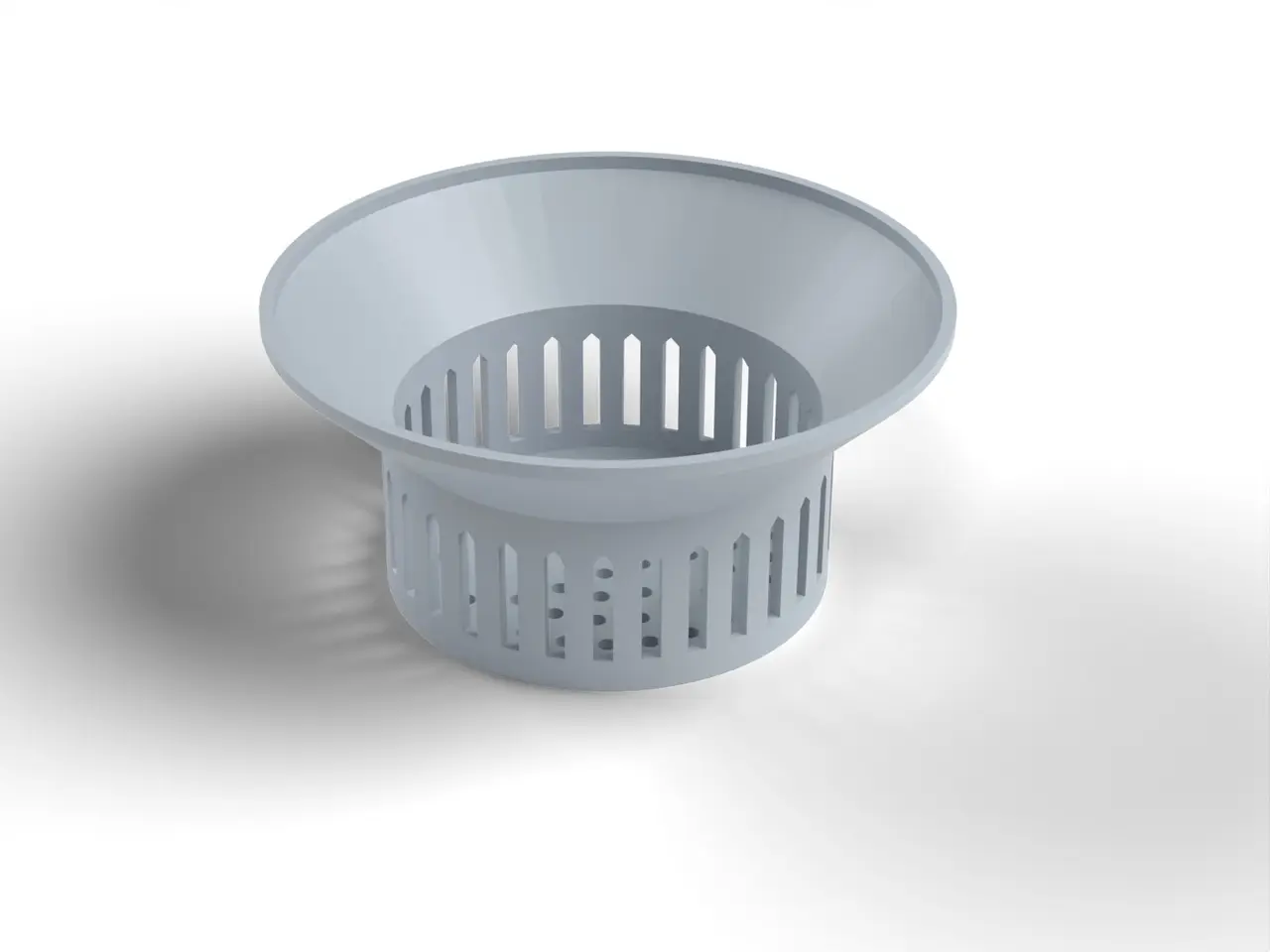 Kitchen Sink Strainer - Drain Basket Food Catcher, Custom Size, No Supports (OpenSCAD) — modelo 3D