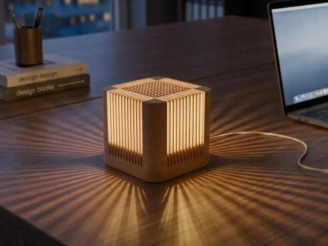 Retro Cube Style LED Lamp — modelo 3D