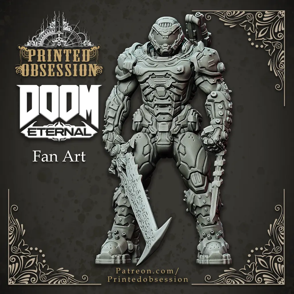 Doom Guy - Doom Eternal - 30cm Model — modelo 3D