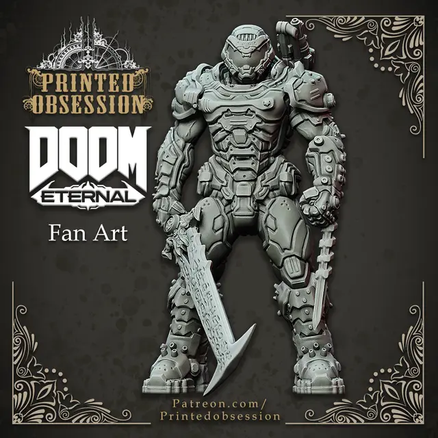 Doom Guy - Doom Eternal - 30cm Model — modelo 3D