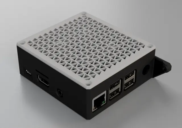 Raspberry Pi 3 Case for Pi & Buck Converter - Direct Prusa i3 MK3 attachment — modelo 3D
