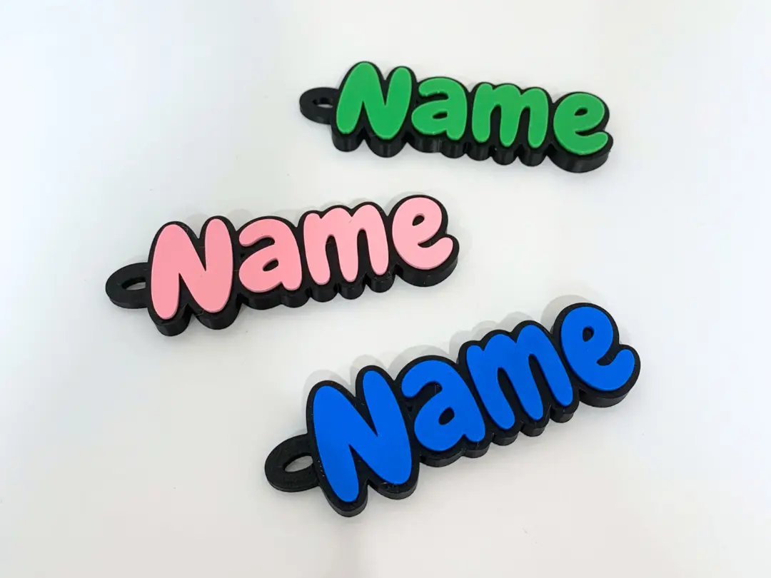 Custom Multicolour Name Keyring — modelo 3D