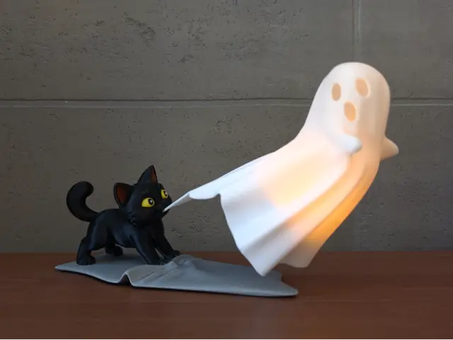 Black Cat Catches a Ghost — modelo 3D