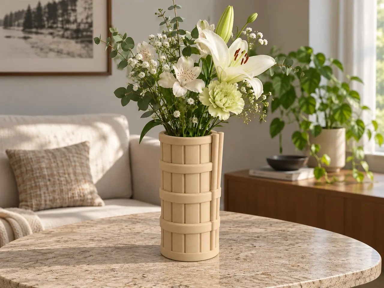 Dim Sum Steamer Flower Vase — modelo 3D