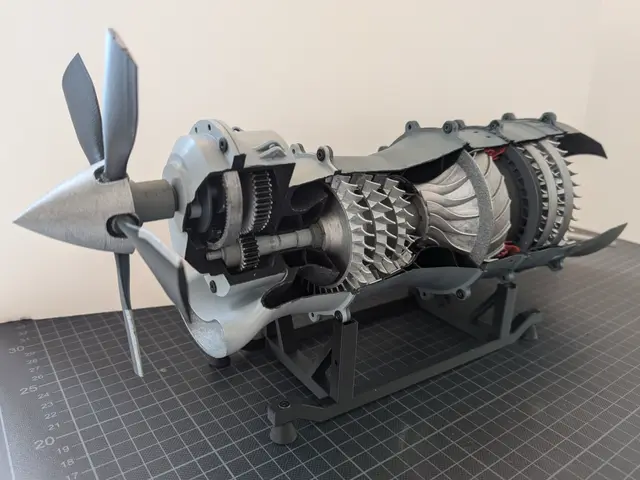 Three-Shaft Turboprop Engine Model — modelo 3D