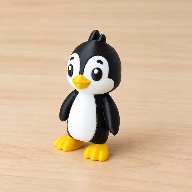 Cute Penguin Miniature and Keychain — modelo 3D