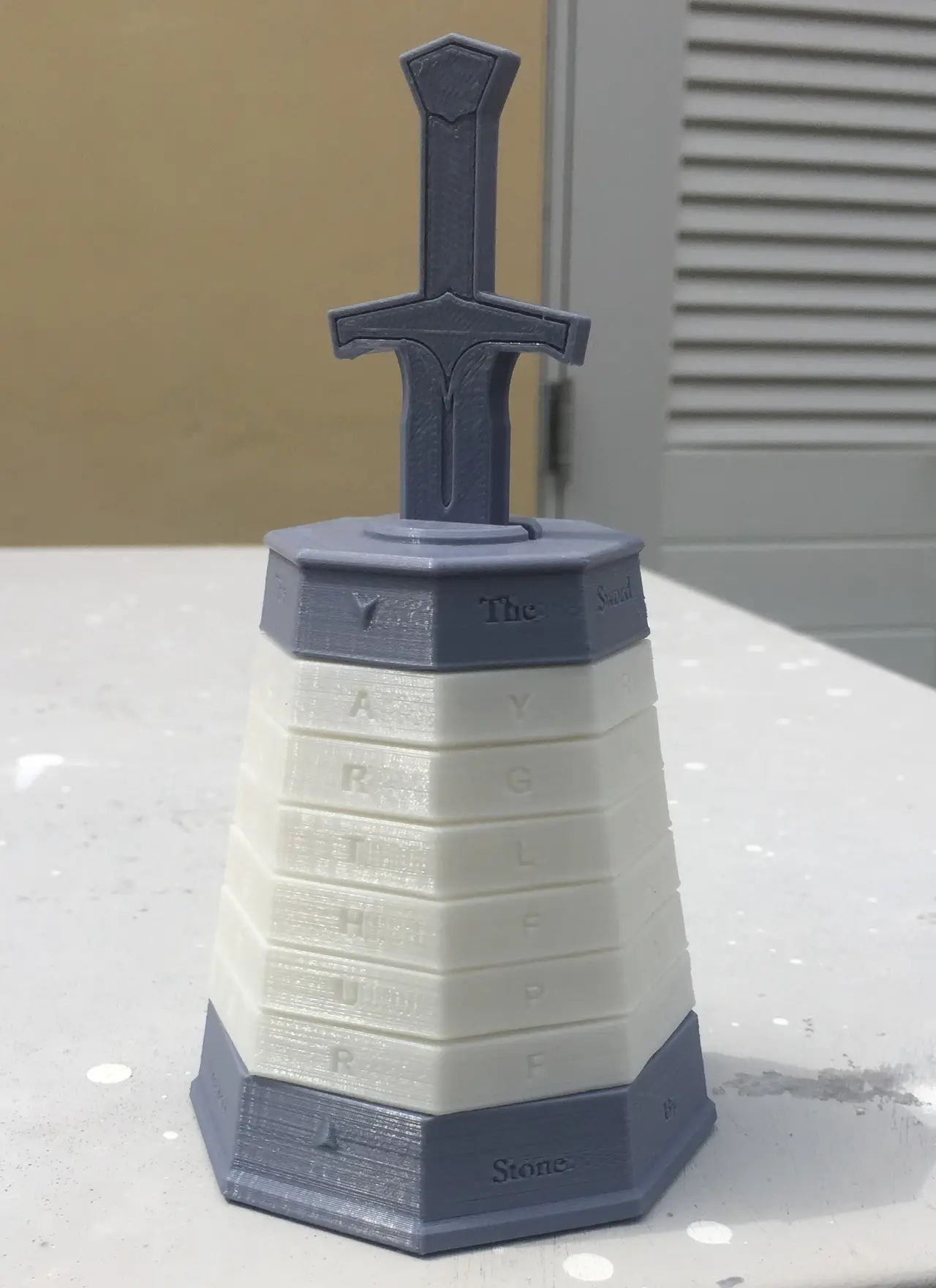 Excalibur Cryptex Puzzle — modelo 3D