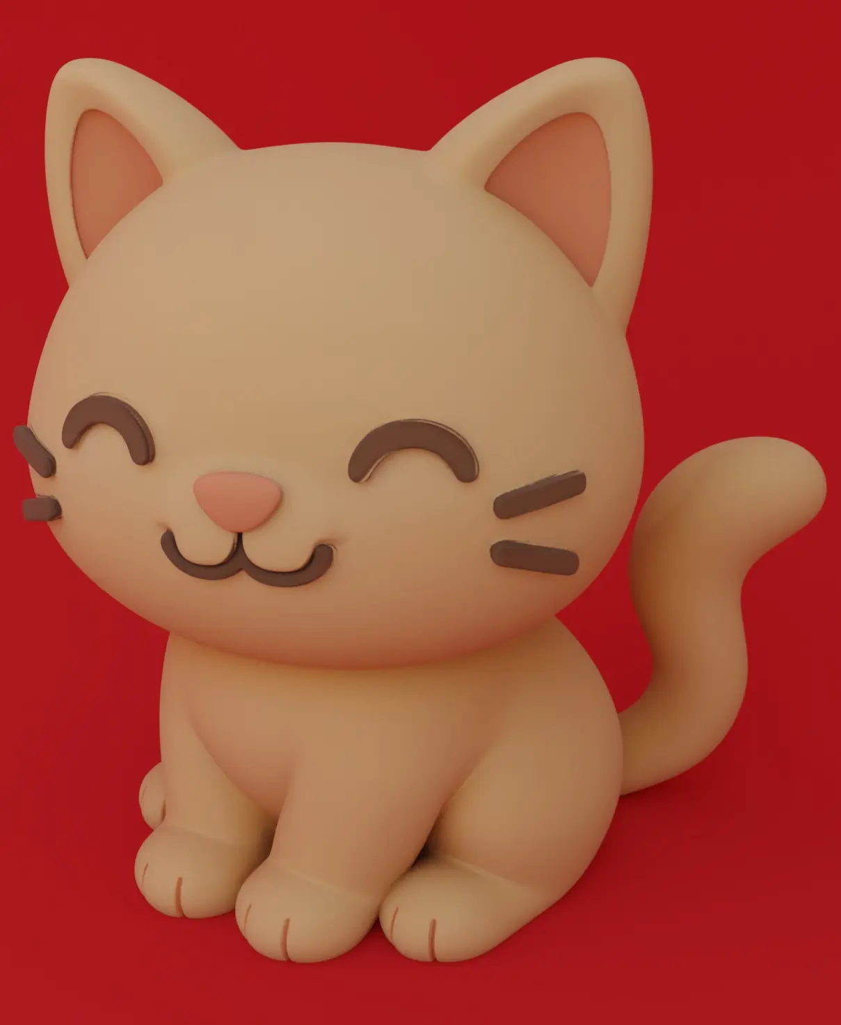 Kawaii Chibi Cat — modelo 3D