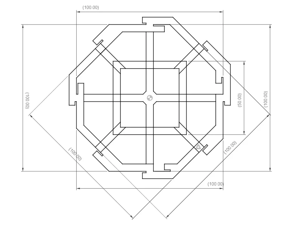 XY Axis Calibrator (Steps/mm and Skew Correction) — modelo 3D