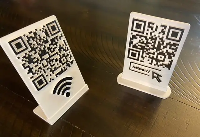 Easy One-Color Custom QR Code for Wifi, Check-In, Menu, Website — modelo 3D