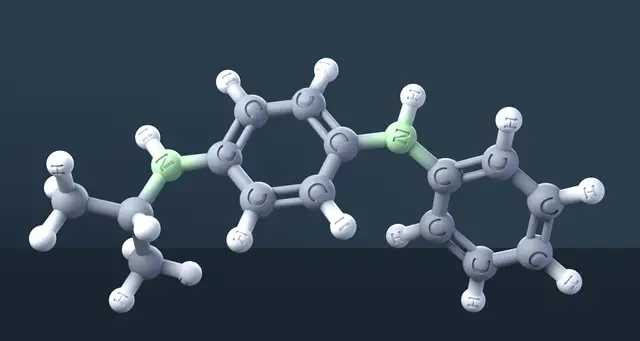 N-isopropyl-N'-phenyl-p-phenylenediamine — modelo 3D