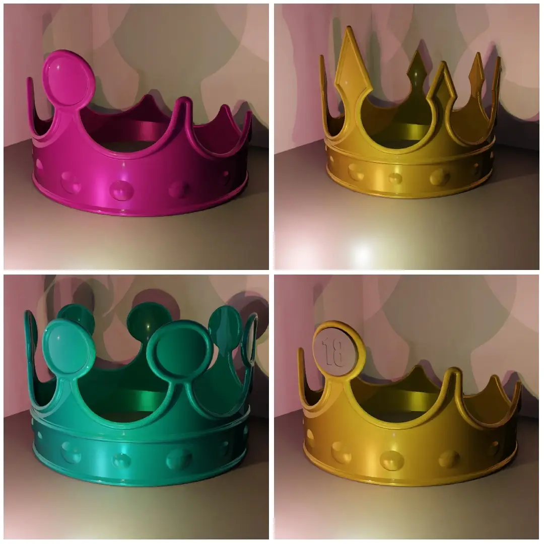 Crown Celebration Collection 12 variants and 6 of them are customizable with age buttons! — modelo 3D