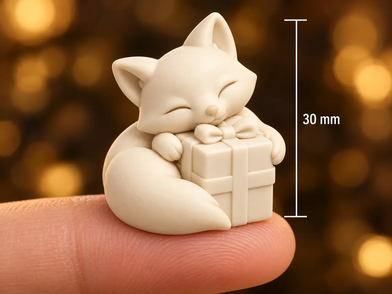 Mini Gift Fox – 30 mm — modelo 3D