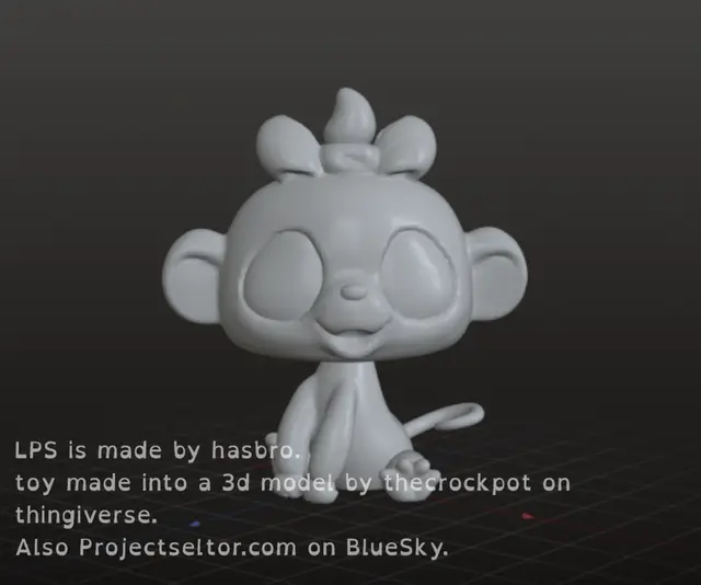 LPS Monkey With Bow — modelo 3D