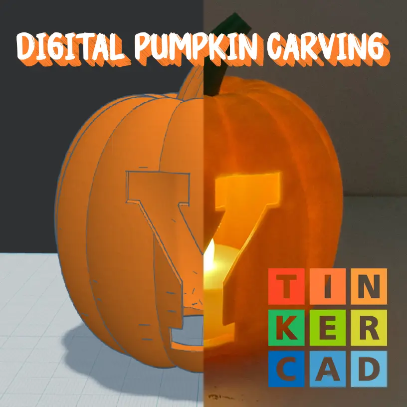 Digital Pumpkin Carving Tutorial - TinkerCad — modelo 3D