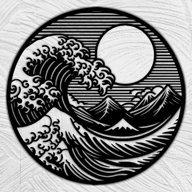 great wave of kokanow — modelo 3D