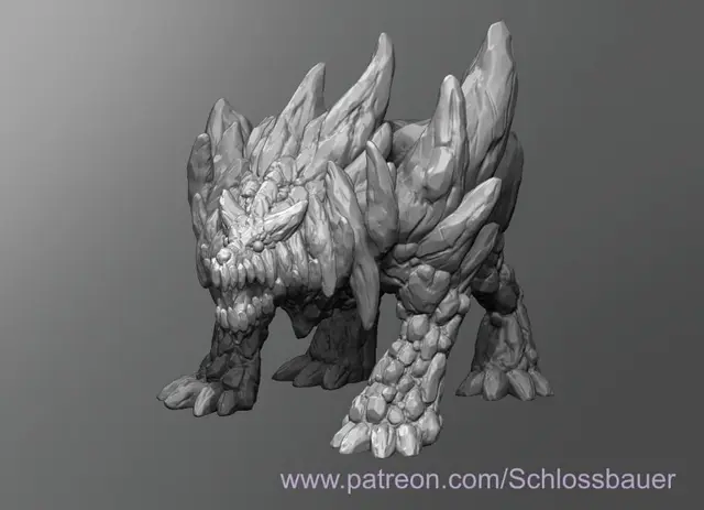 Large Earth Elemental — modelo 3D