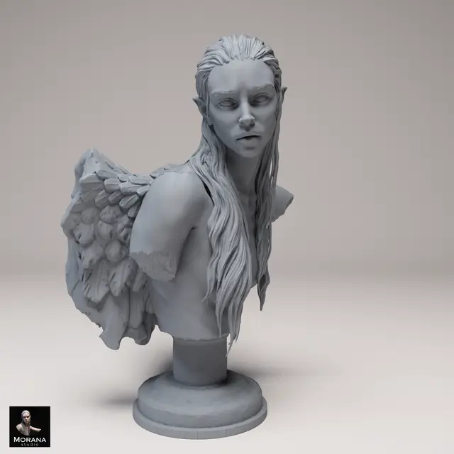 Harpy Bust (pre-supported) — modelo 3D
