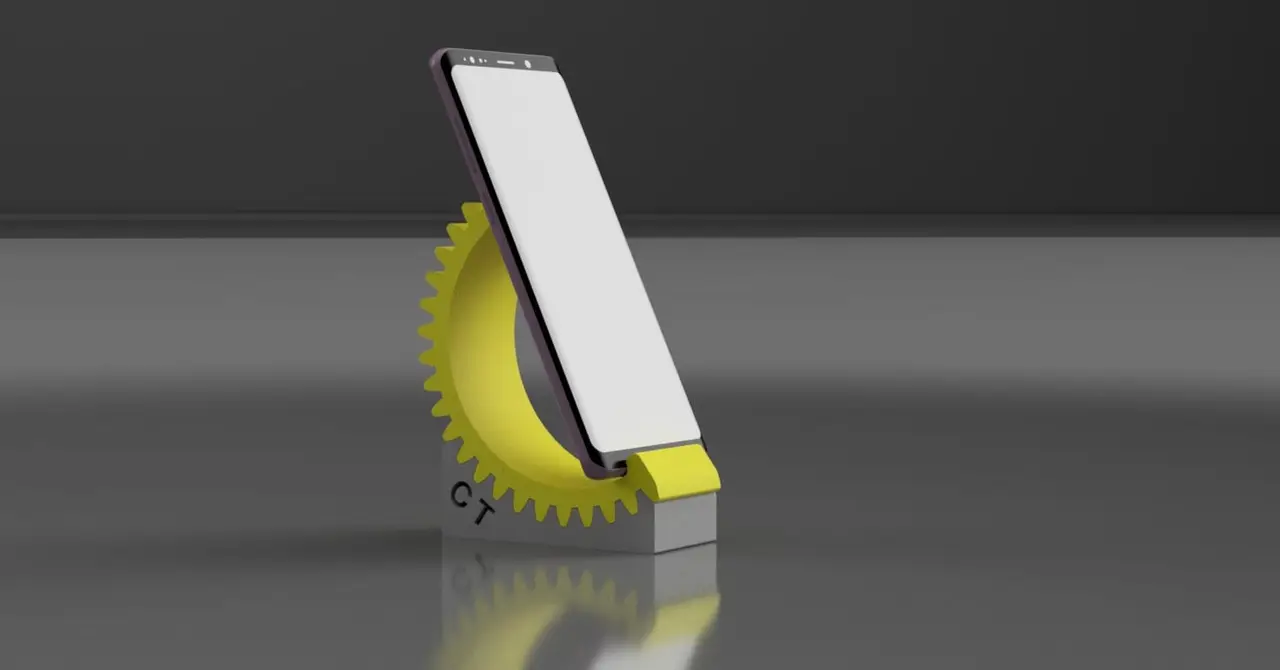 Geared smartphone holder — modelo 3D
