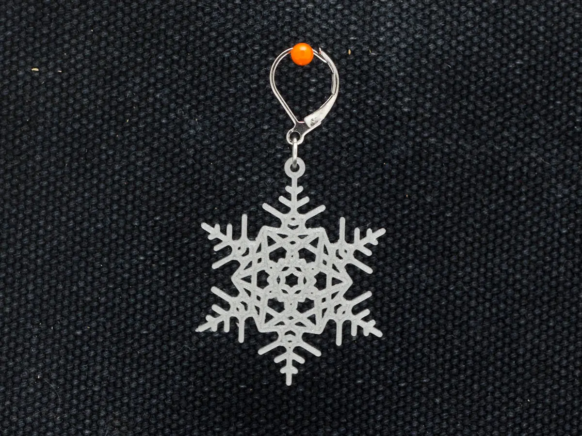 Earrings Snowflake 1 — modelo 3D