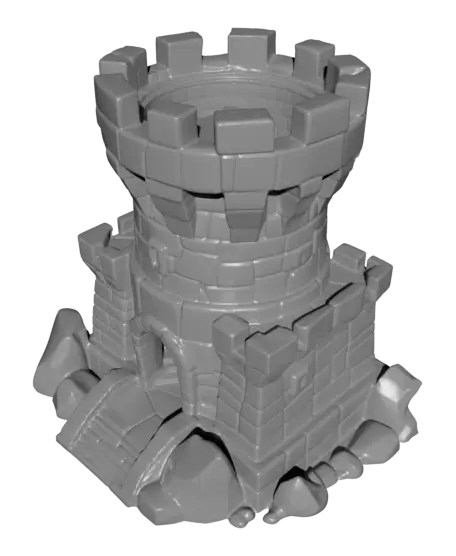 Simple Castle Dice Tower — modelo 3D