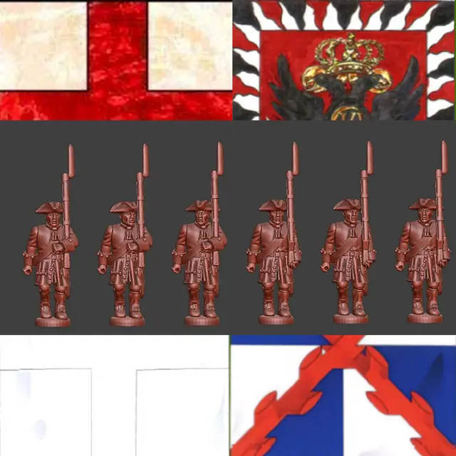 28mm War of Spanish Succession Holy Roman Empire infantry — modelo 3D