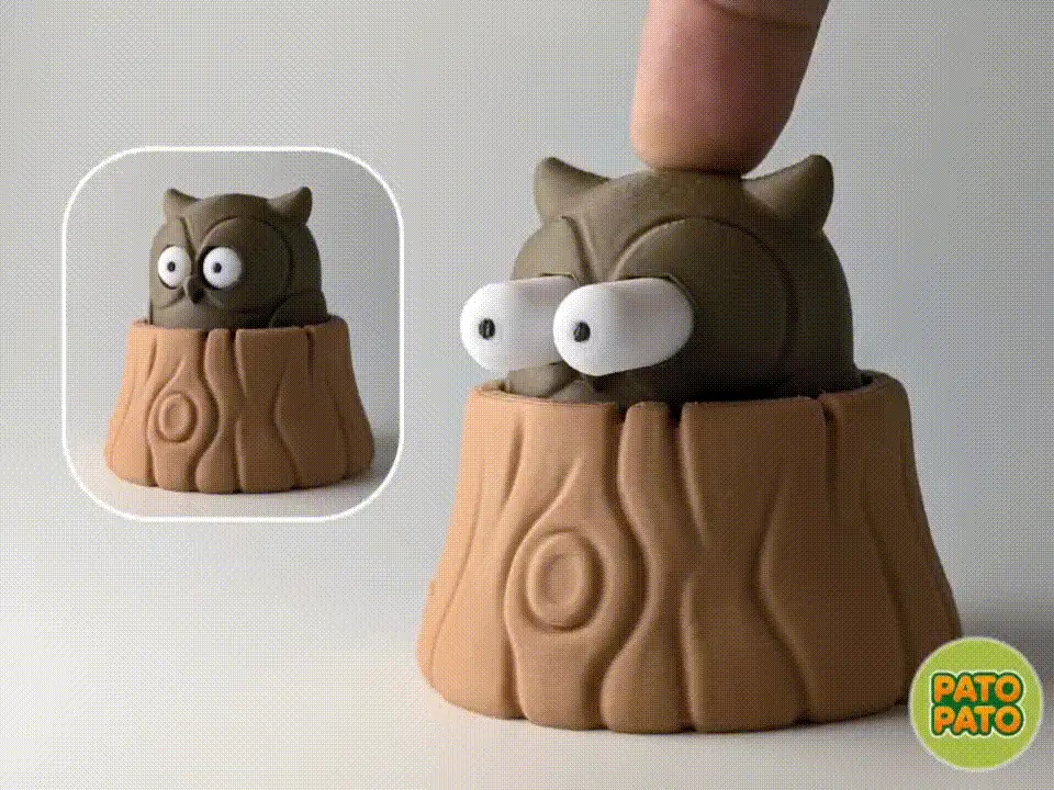 Pop-Eyed Owl — modelo 3D