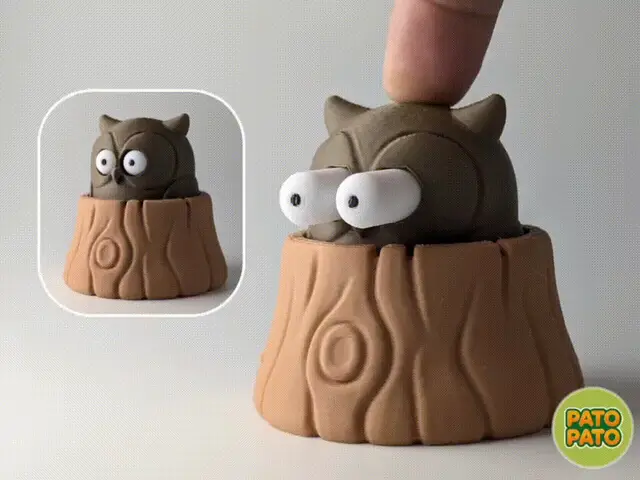 Pop-Eyed Owl — modelo 3D