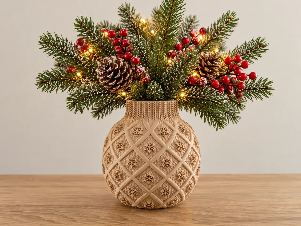 Knitted Snowflake Vase – Cozy Christmas — modelo 3D