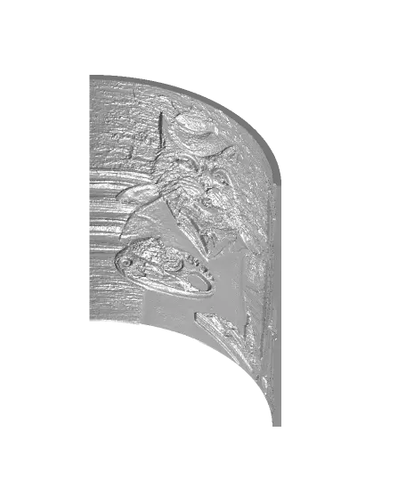 Lithophane of a Painting of a Cat Painter — modelo 3D