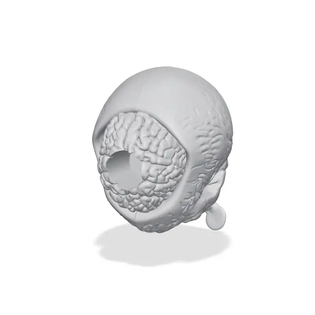 Gothic Skull LED Lamp with Melting Tears — modelo 3D