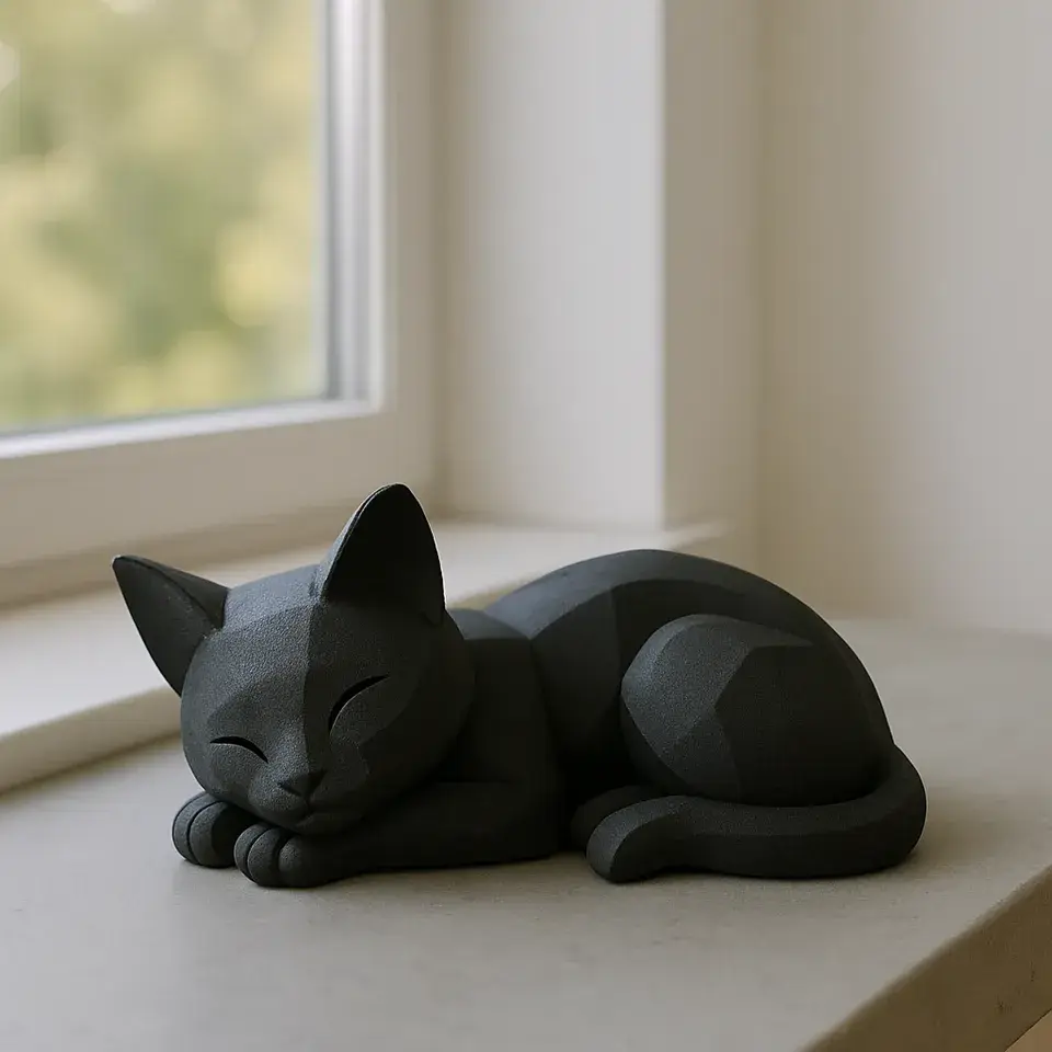 Sleeping low-poly Cat — modelo 3D
