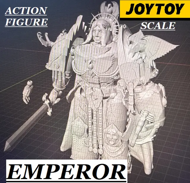 Emperor of Mankind Action Figure JOYTOY Scale — modelo 3D