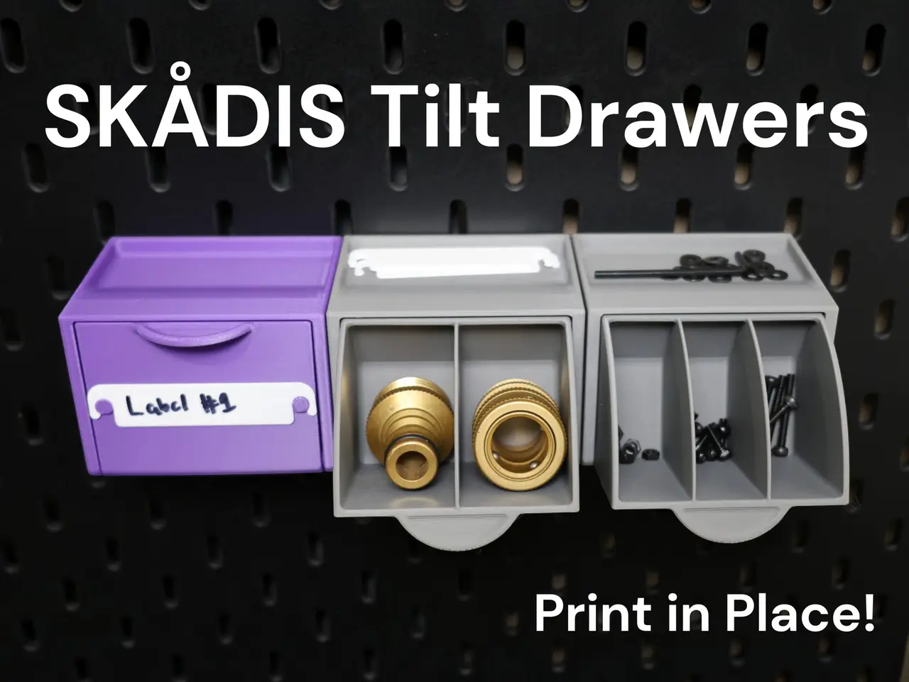 Tilt Drawers for IKEA SKÅDIS — modelo 3D