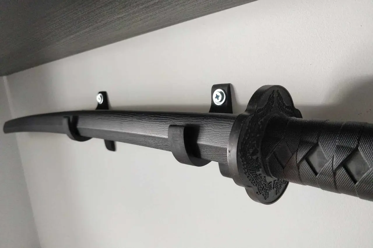 Katana Sword Wall Mount — modelo 3D