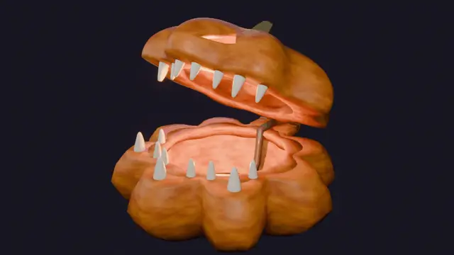 Mechanical Biting Pumpkin Candy Bowl - Interactive Halloween Treat Trap — modelo 3D