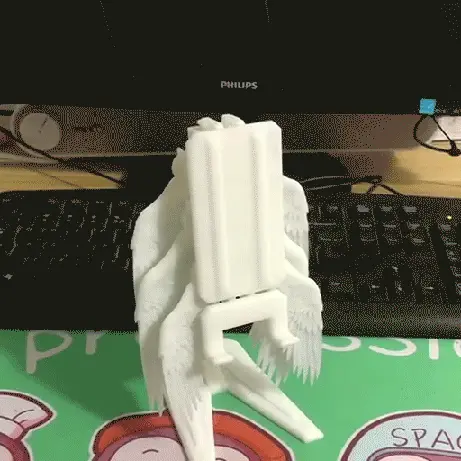 Angel wings mobile phone stand,phone holder,Six wing angels — modelo 3D