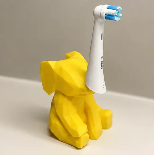 Low-Poly Elephant – Oral-B iO Toothbrush Head Holder — modelo 3D
