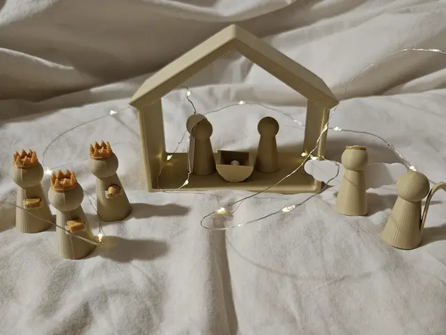 Modern Nativity Scene - Christmas Decoration — modelo 3D