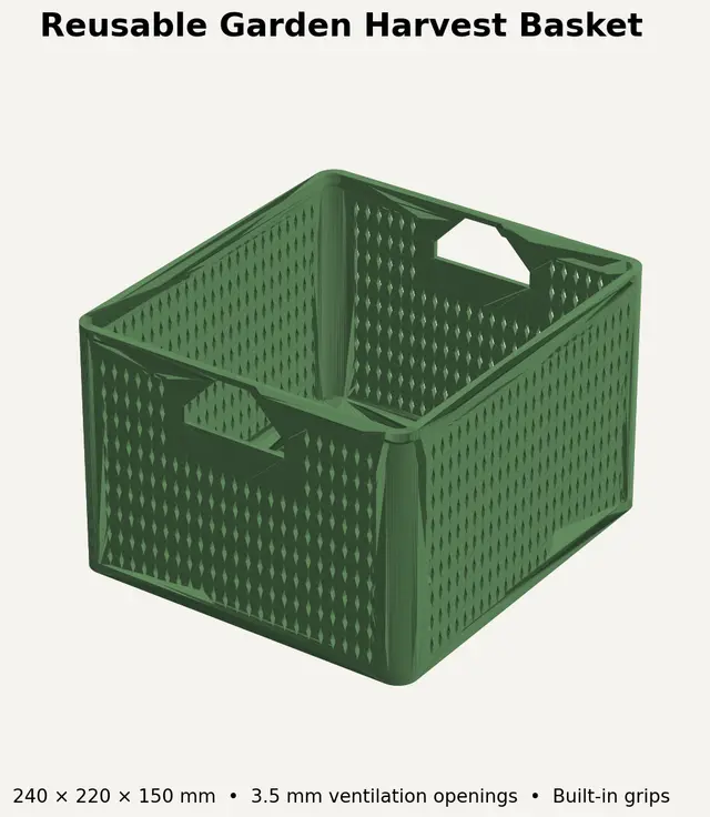 Large Garden Basket — modelo 3D