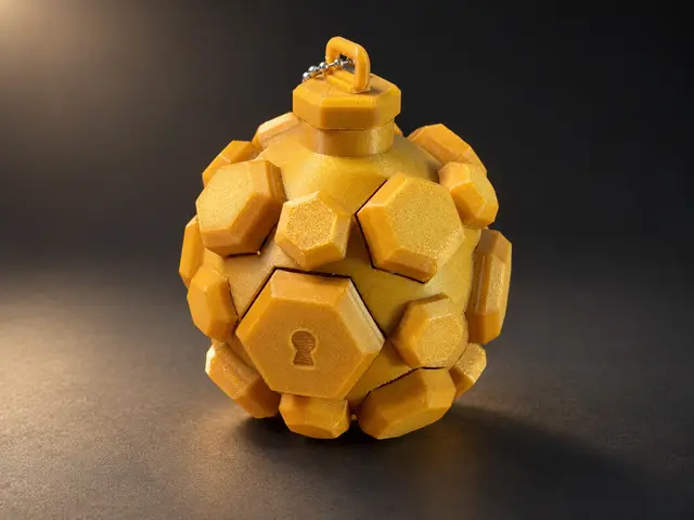Keynade MX | 12-Key Mechanical Fidget Grenade — modelo 3D
