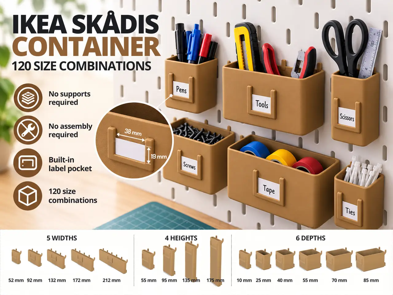 IKEA SKÅDIS Container – 120 Size Combinations — modelo 3D