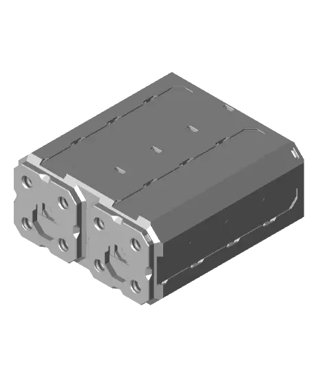 2x1x2 LU - Topped Rail - MultiBin Shell — modelo 3D