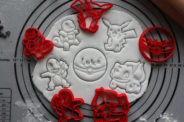 5 cookie cutters POKEMON - Classique — modelo 3D