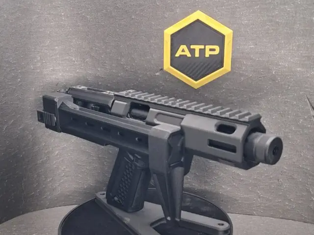 ATP Blackveil AAP01 Folding Stock & Picatinny Adap — modelo 3D