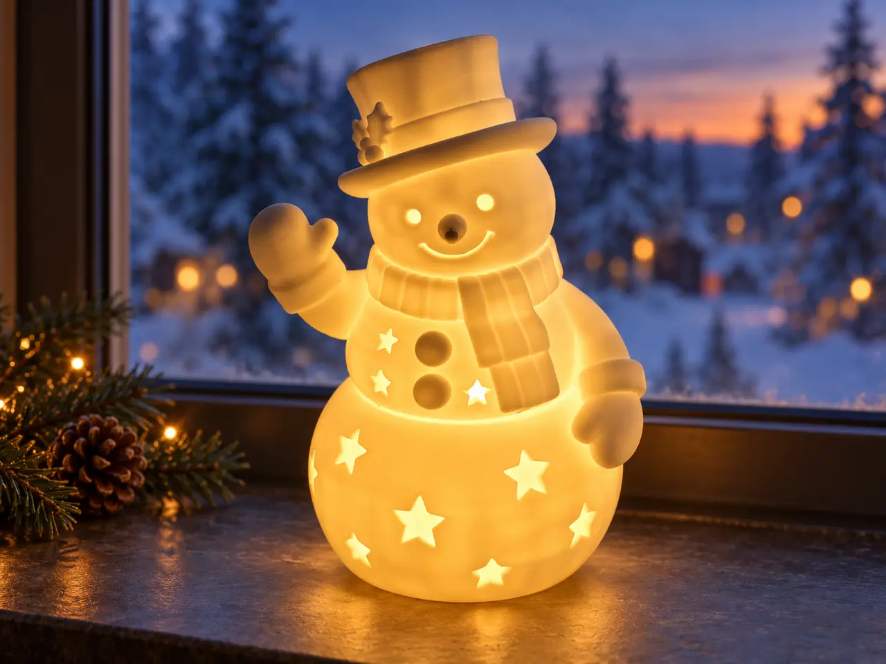 Waving Snowman — modelo 3D