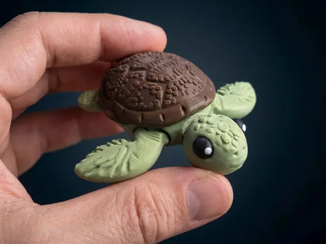 Tiny Tide Wanderer – Articulated Baby Sea Turtle — modelo 3D